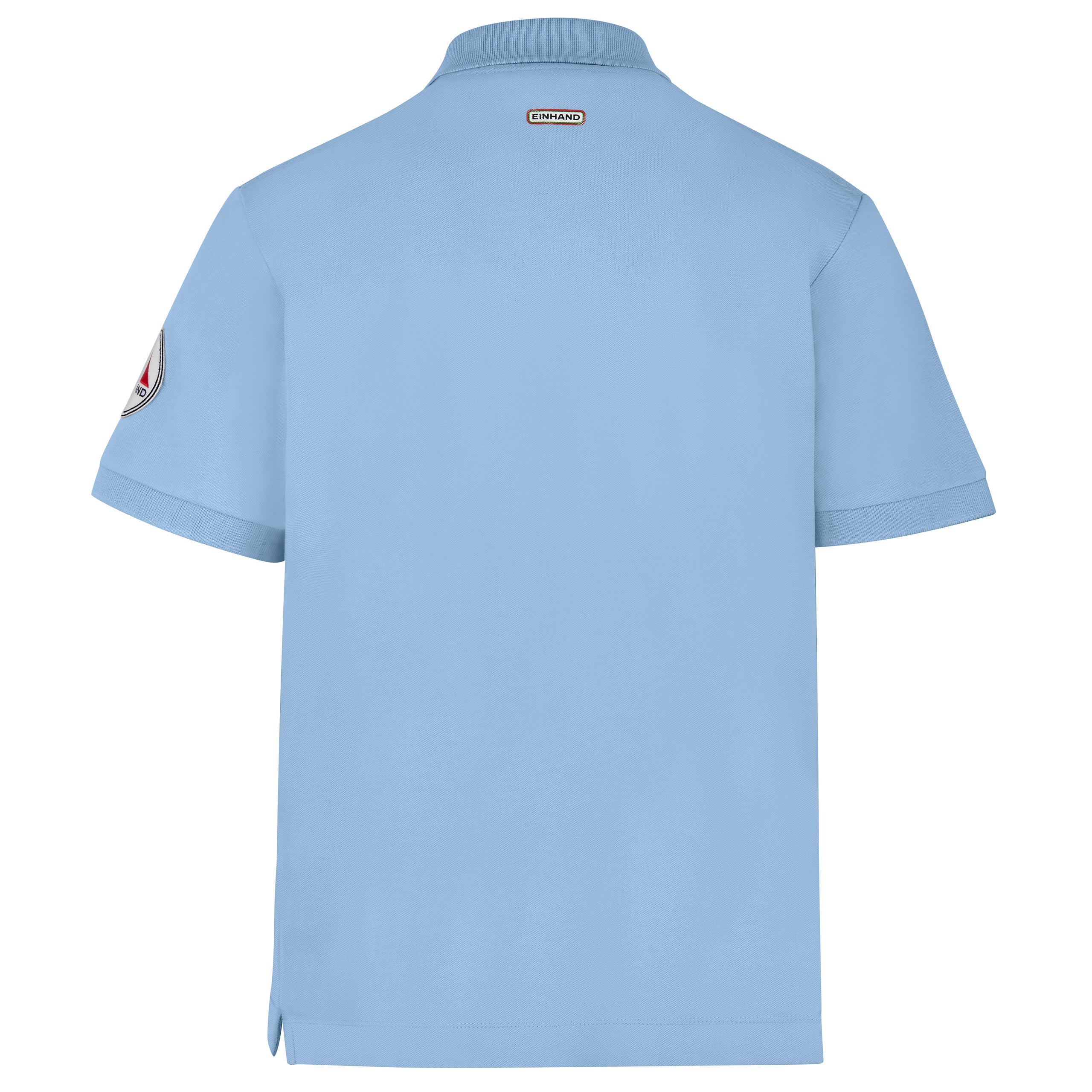 EINHAND Poloshirt Herren Laboe Himmelblau – Rückansicht