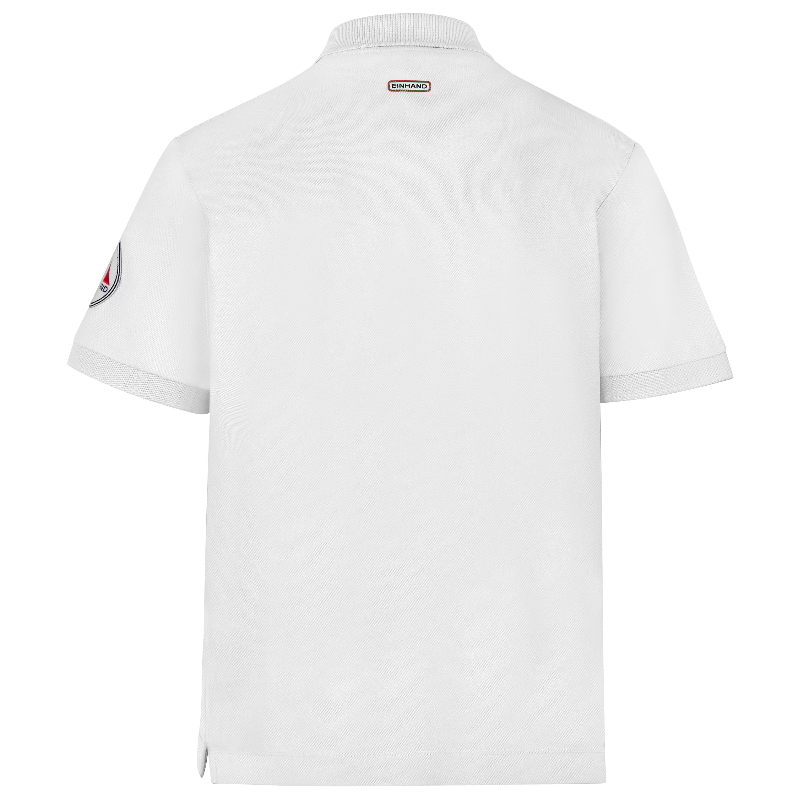 EINHAND Poloshirt Herren Laboe Weiß – Rückansicht