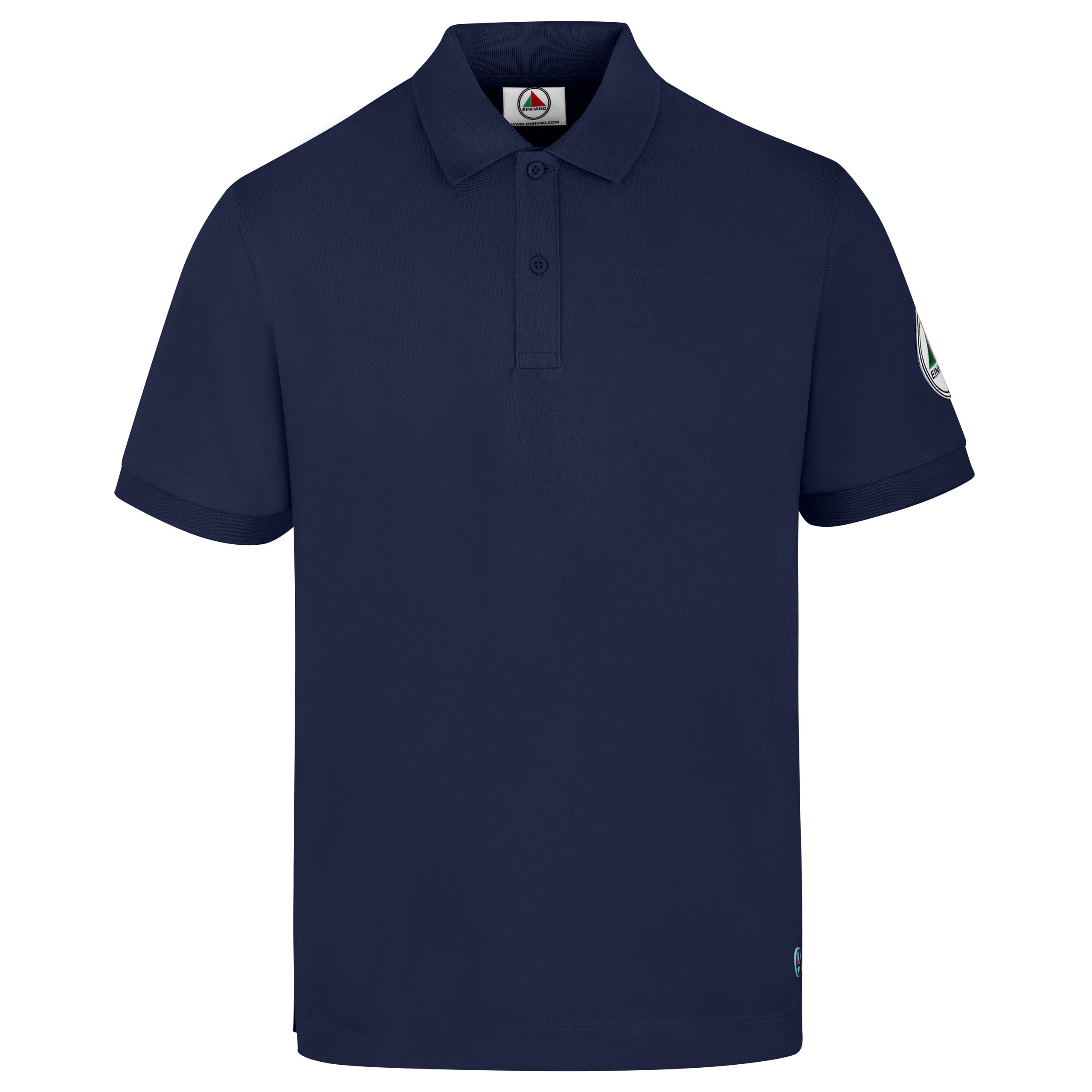 EINHAND Poloshirt Herren Laboe Marineblau – Vorderansicht