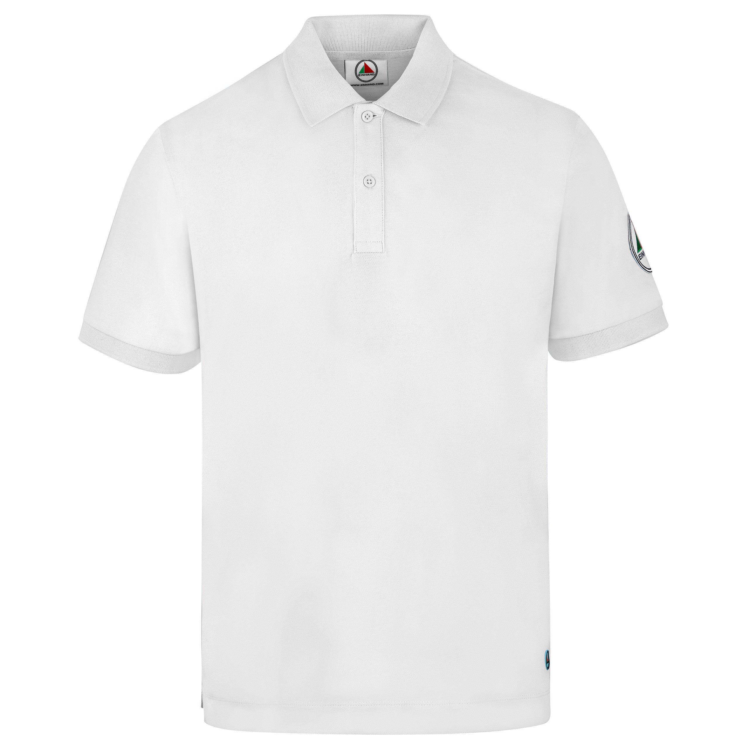EINHAND Poloshirt Herren Laboe Weiß – Vorderansicht