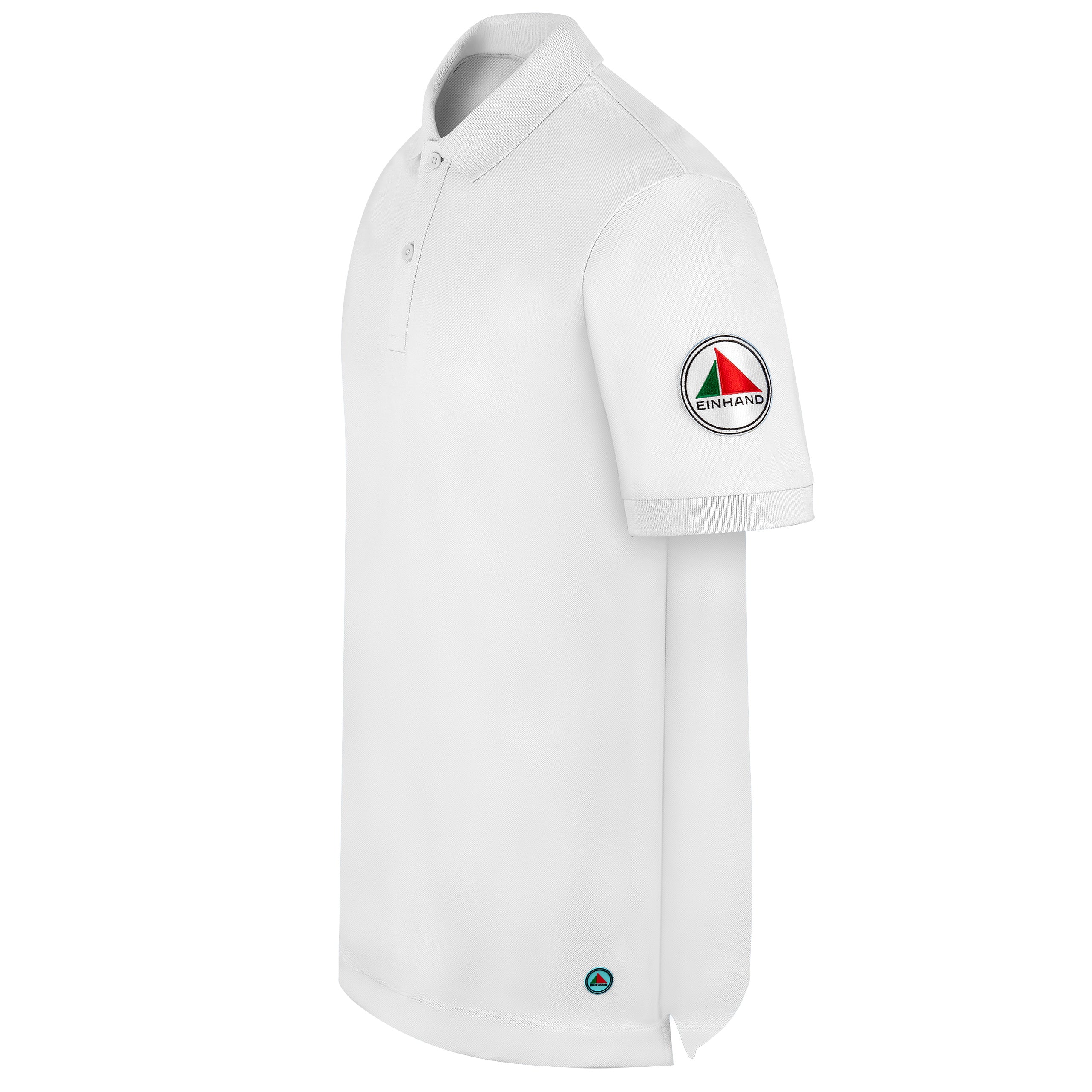 EINHAND Poloshirt Herren Laboe Weiß – Seitenansicht