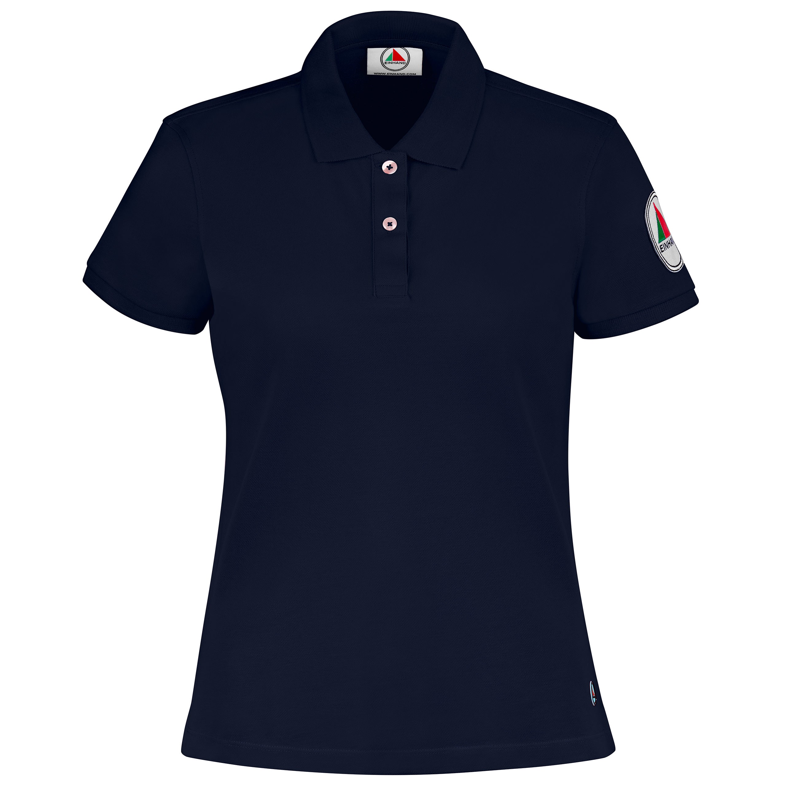 EINHAND Poloshirt Damen Grömitz Marineblau – Vorderansicht