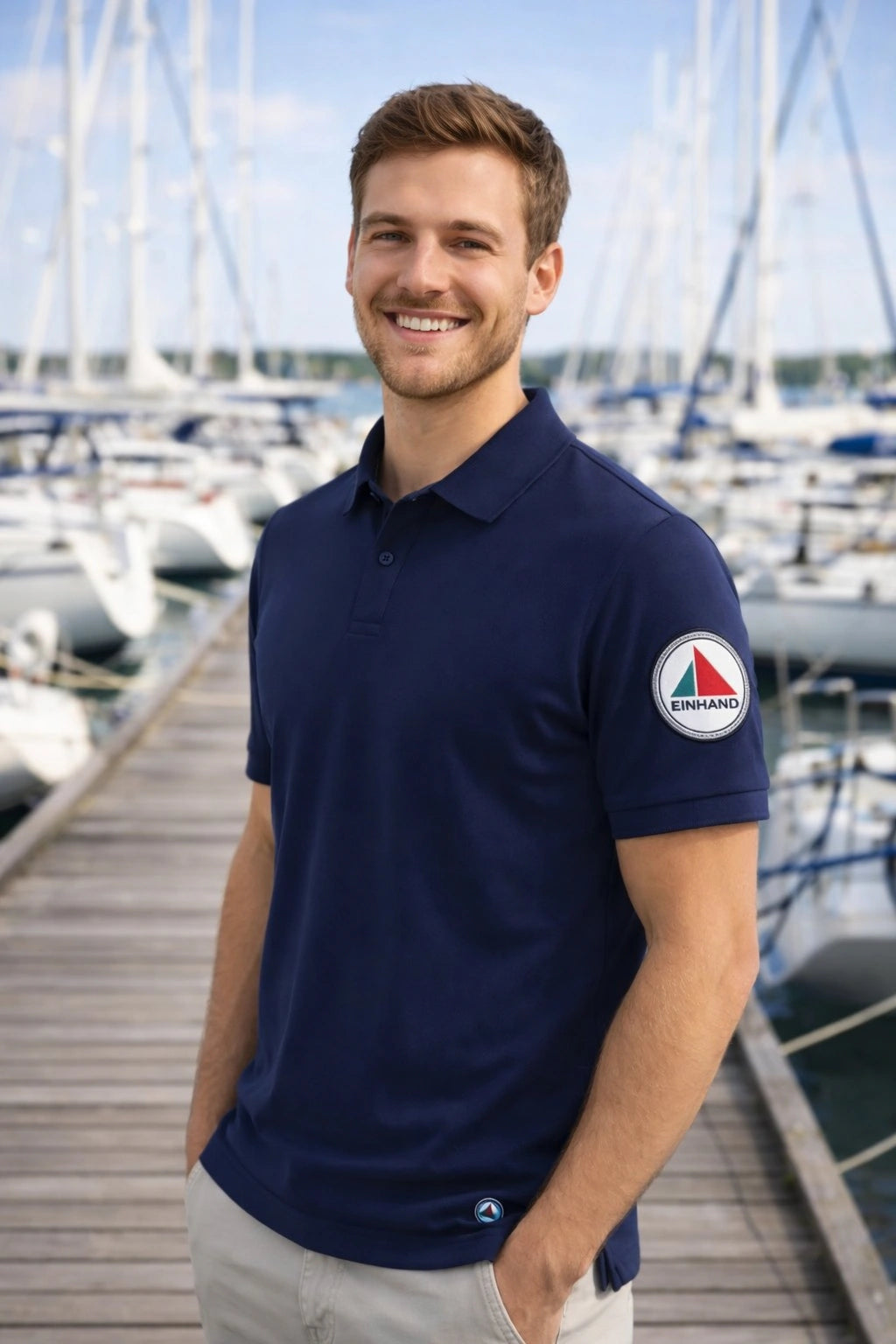 EINHAND Poloshirt Herren Laboe – Modelaufnahme